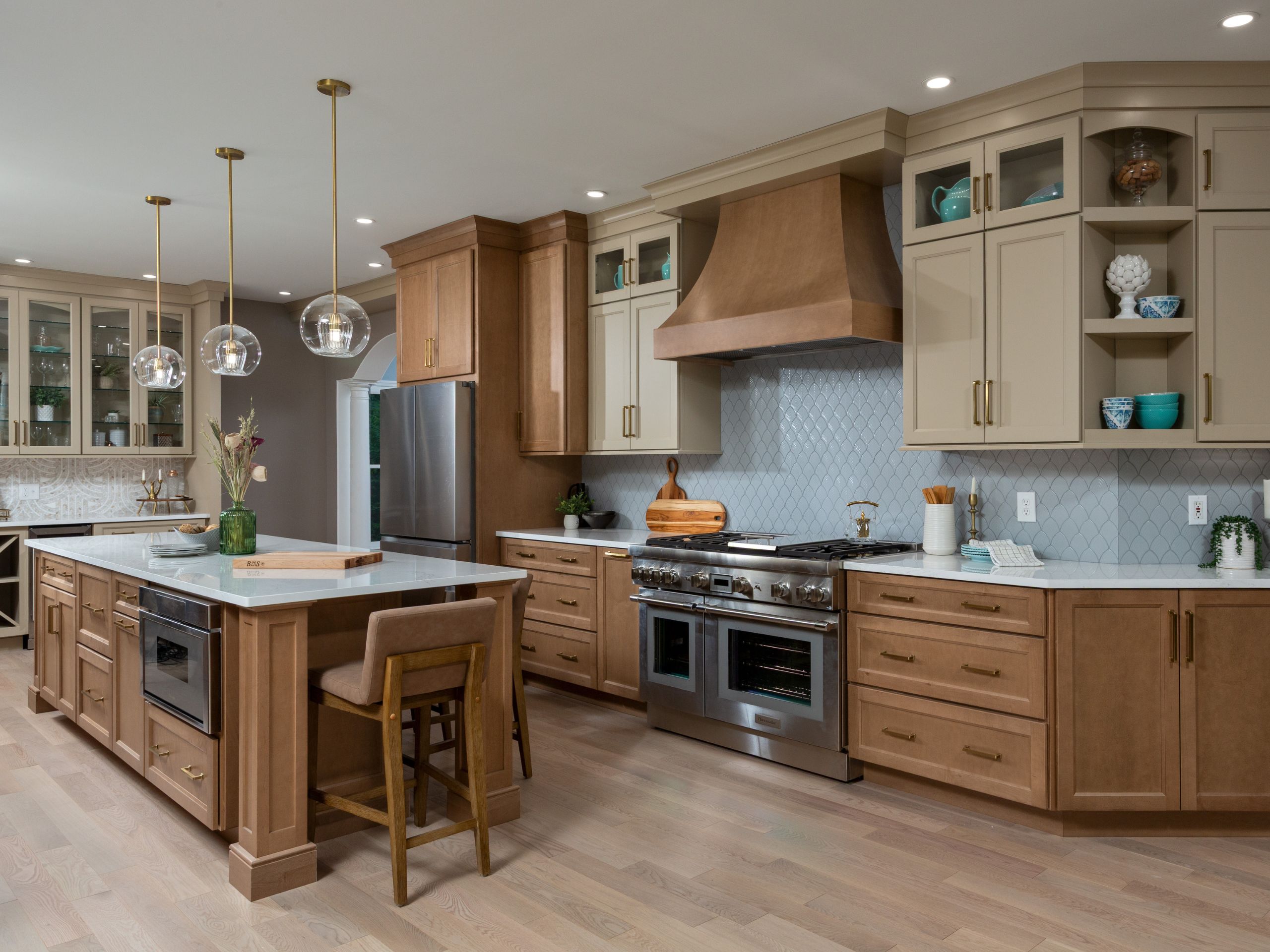 KBW Slingerlands Kitchen Pantry Ideas Image of a luxury Kitchen Remodel featuring biscotti and beige cabinetry
